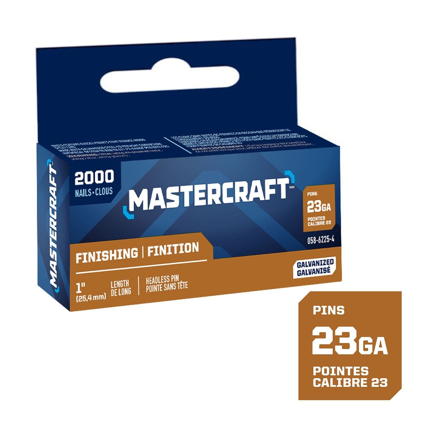 Mastercraft 25-mm x 23-Gauge Galvanized Finishing Pin Nails (2000-Pack)