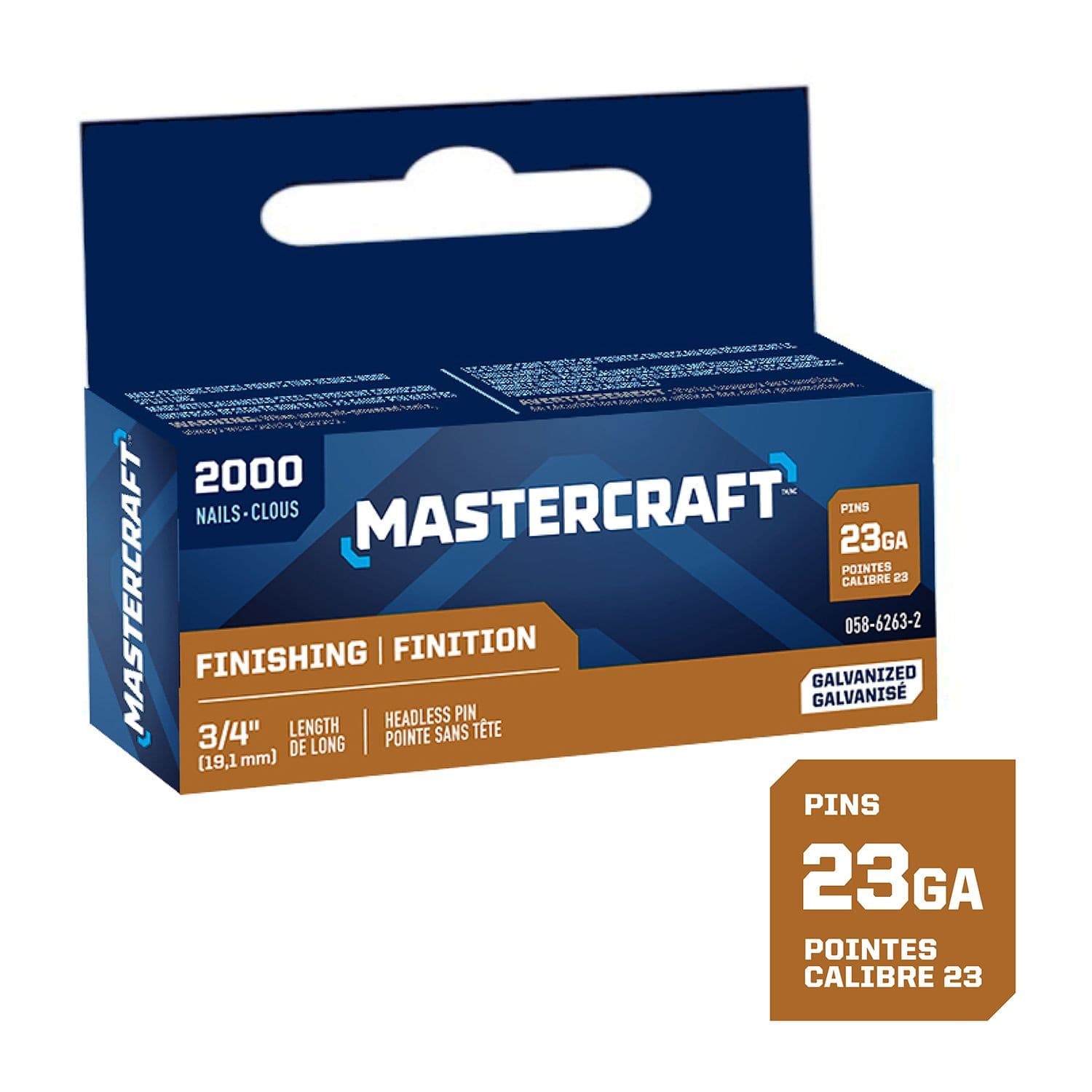 Mastercraft 18-mm x 23-Gauge Galvanized Finishing Pin Nails (2000-Pack)