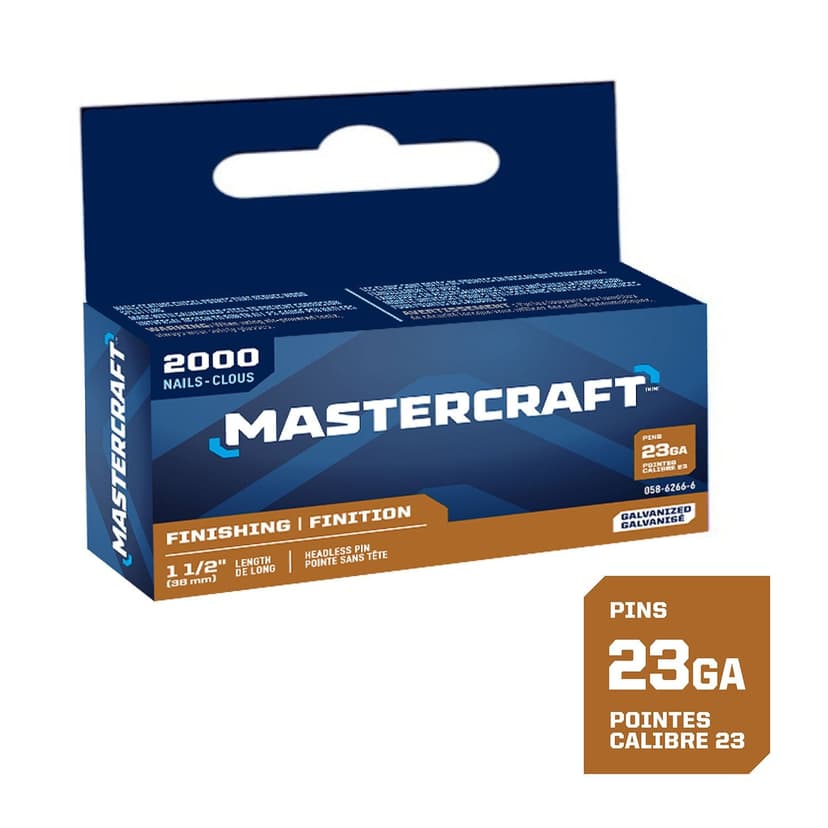 Mastercraft 38-mm x 23-Gauge Galvanized Finishing Pin Nails (2000-Pack)