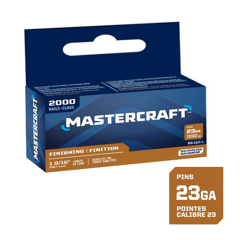 Mastercraft 40-mm x 23-Gauge Galvanized Finishing Pin Nails (2000-Pack)