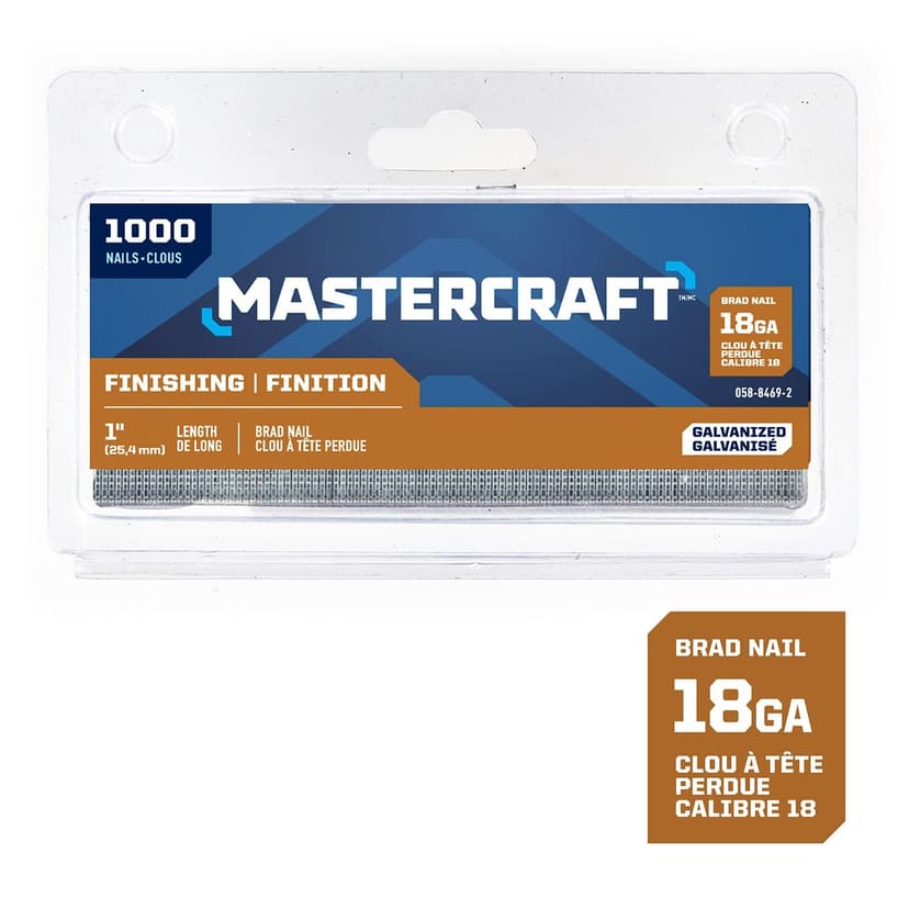 Mastercraft 1-in x 18-Gauge Galvanized Steel Finishing Brad Nails (1000-Pack)