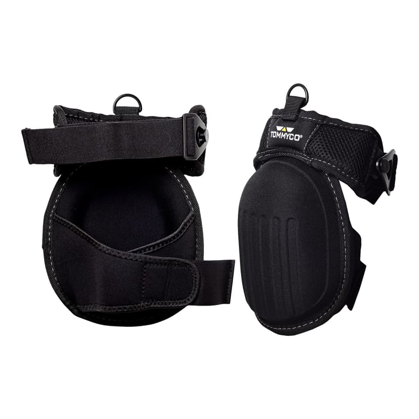 Tommyco GEL Pro Nylon Delicate-Terrain Knee Pads, Black, 1-Pair