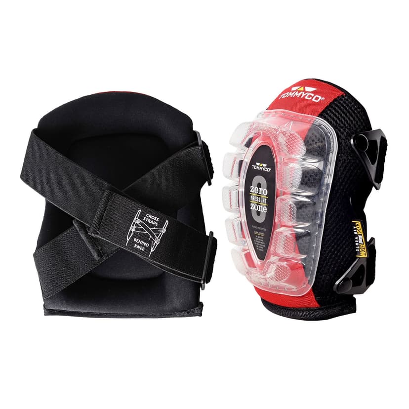TommyCo T-Foam Flat Terrain Kneepads, Adjustable Straps, Black