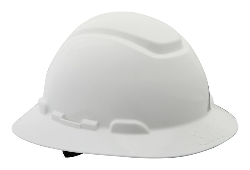 3M™ Ratchet Adjustment Full-Brim Hard Hat CHH-FB-R-W6-PS, White, Non-Vented