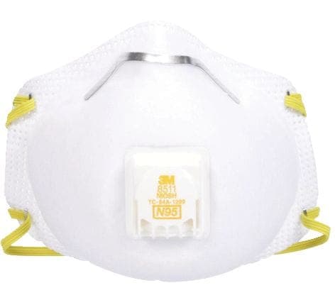 3M™ 8511 N95 Cool Flow™ NIOSH-Approved Face Masks, White, 15-pk