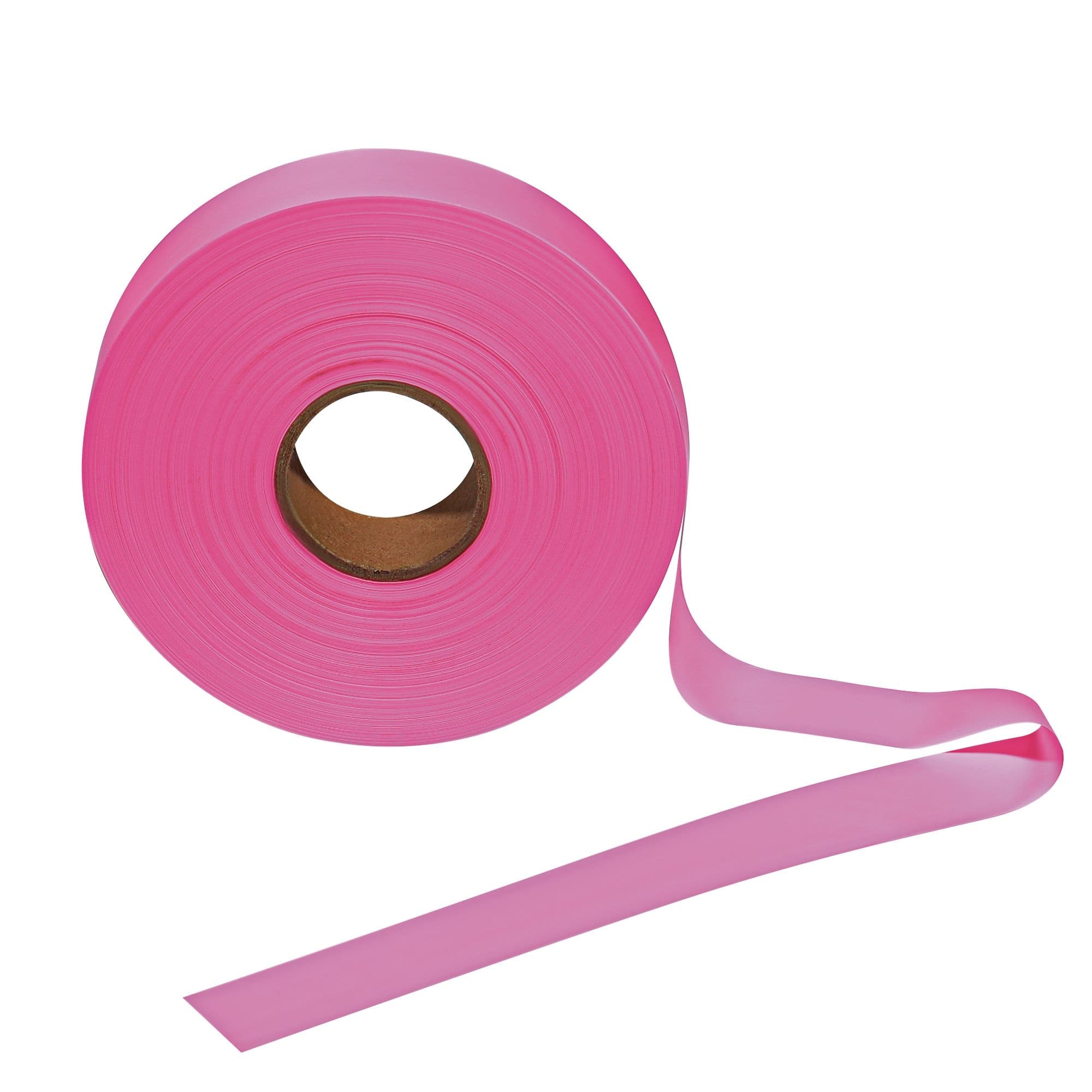 1'' 600' x 2.1mil Safety Flag Pink