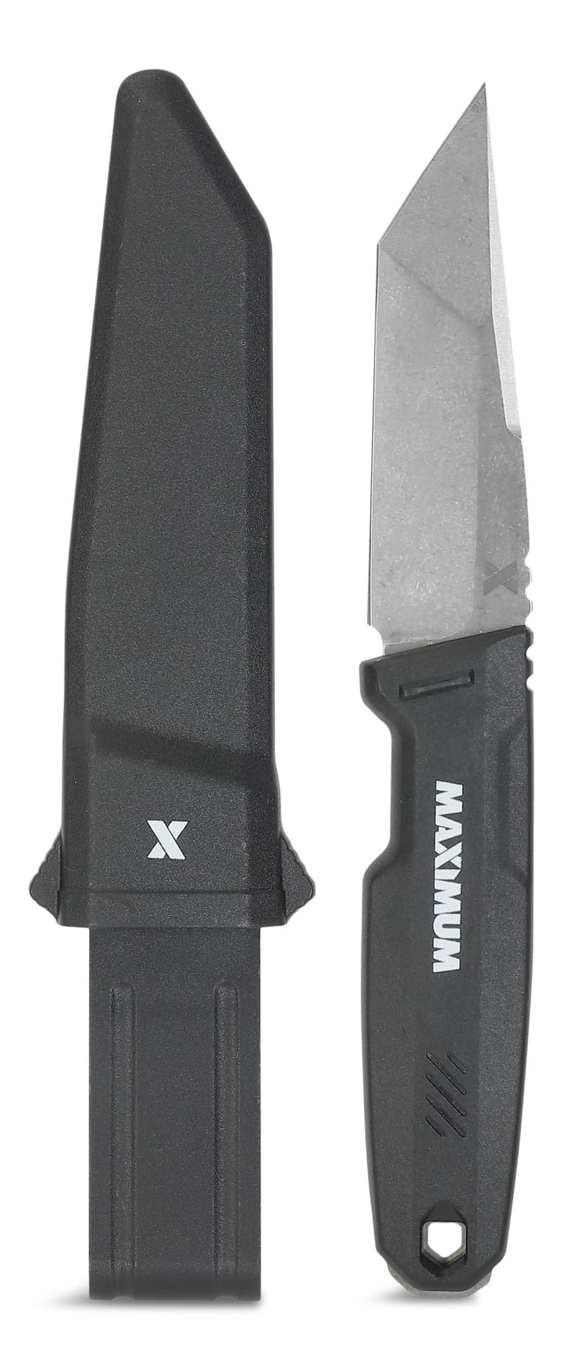 MAXIMUM Fixed Blade Tanto Knife, Black