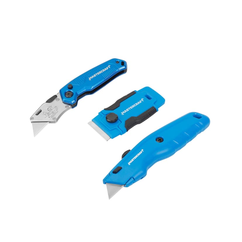 Mastercraft Utility Knife Cutting Set, 3-pk