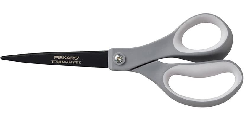 Fiskars Titanium Non-stick Performance Scissors, 8-in, Grey