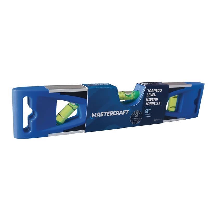 Mastercraft Plastic Torpedo Spirit Level, 9-in, Blue