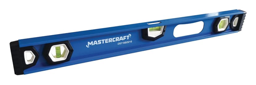 Mastercraft Aluminum I-Beam Spirit Level, Blue, 24-in