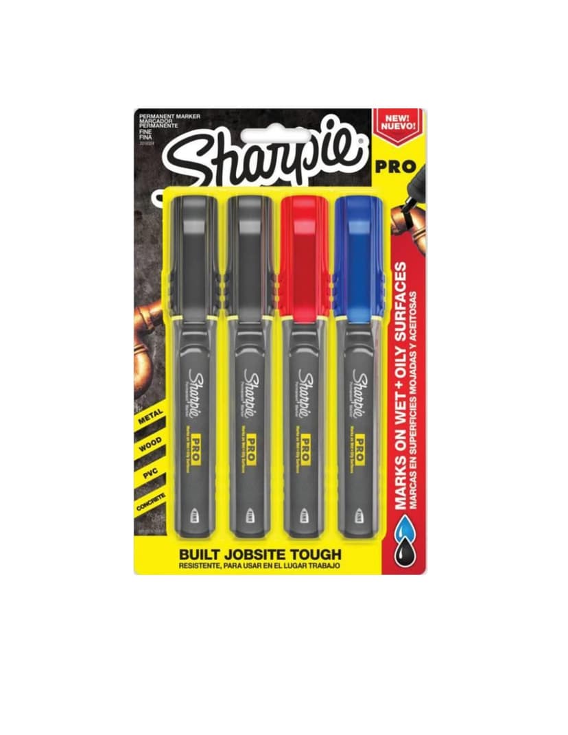 Sharpie Pro Fine Tip Markers, 4-pk