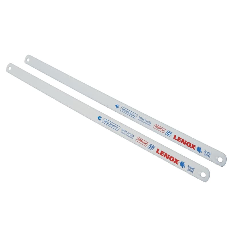 Lenox 23930T024HE 10-in 24-TPI Bi-Metal Hacksaw Blade Set, 2-pk