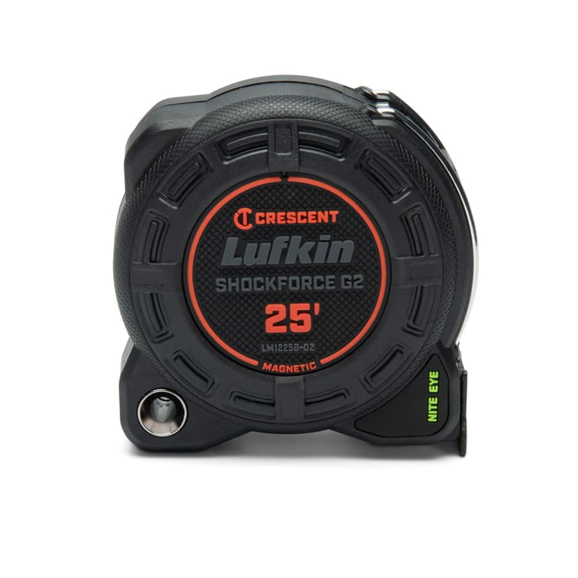 Lufkin Shockforce G2 Nite Eye Magnetic Tape Measure, 25-ft (8-m)
