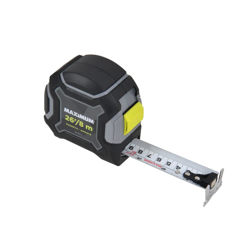 MAXIMUM Magnetic Tape Measure, 26-ft/8-m. 150' drop tested