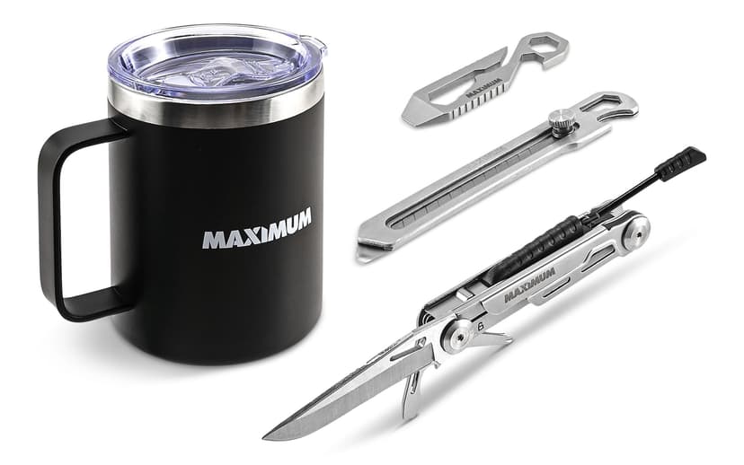 MAXIMUM 8-in-1 Multi-Tool & Insulated Coffee Mug Gift Set