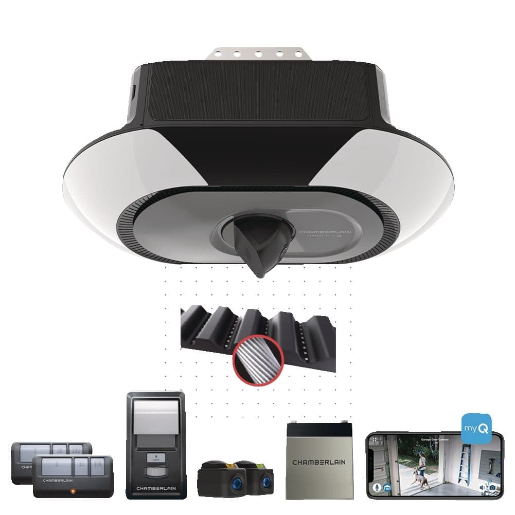 Chamberlain® B6753TC 1-1/4 HP Ultra Quiet Garage Door Opener with Wi-Fi and Camera