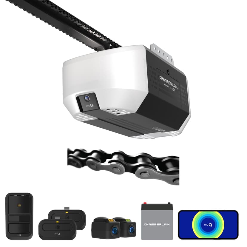 Chamberlain 3/4 HP Chain Drive Garage Door Opener with Backup Battery