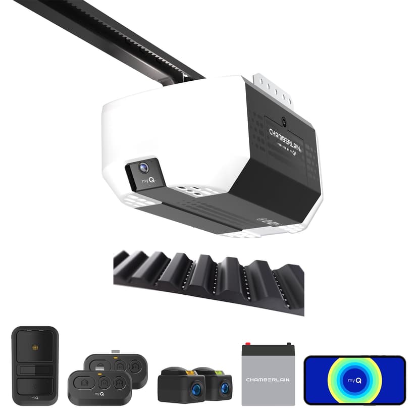 Chamberlain 1 HP Belt Drive Garage Door Opener with Backup Battery