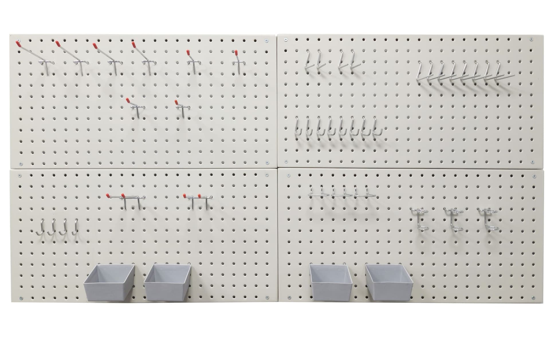 Mastercraft Steel Pegboard Kit, Includes Four 12x24-in Panels, 48-pc