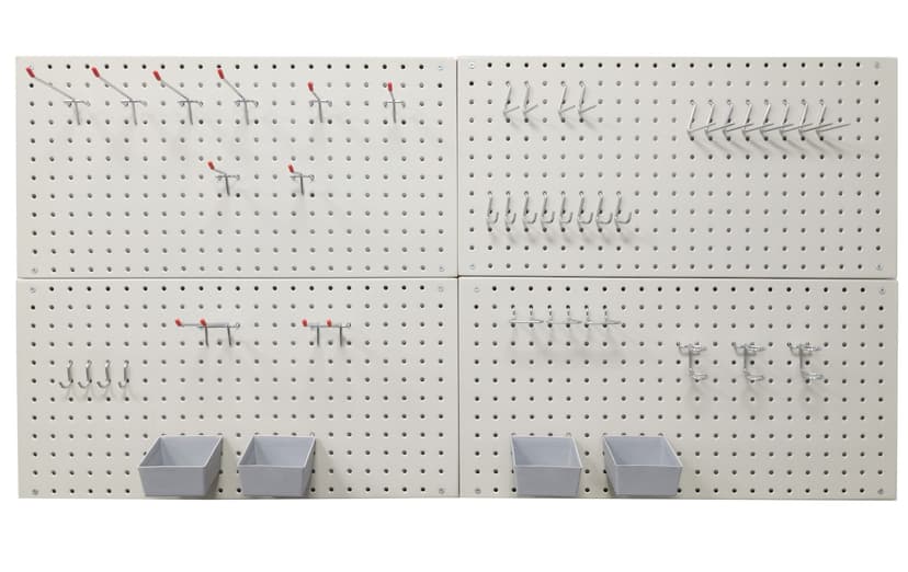 Mastercraft Steel Pegboard Kit, Includes Four 12x24-in Panels, 48-pc