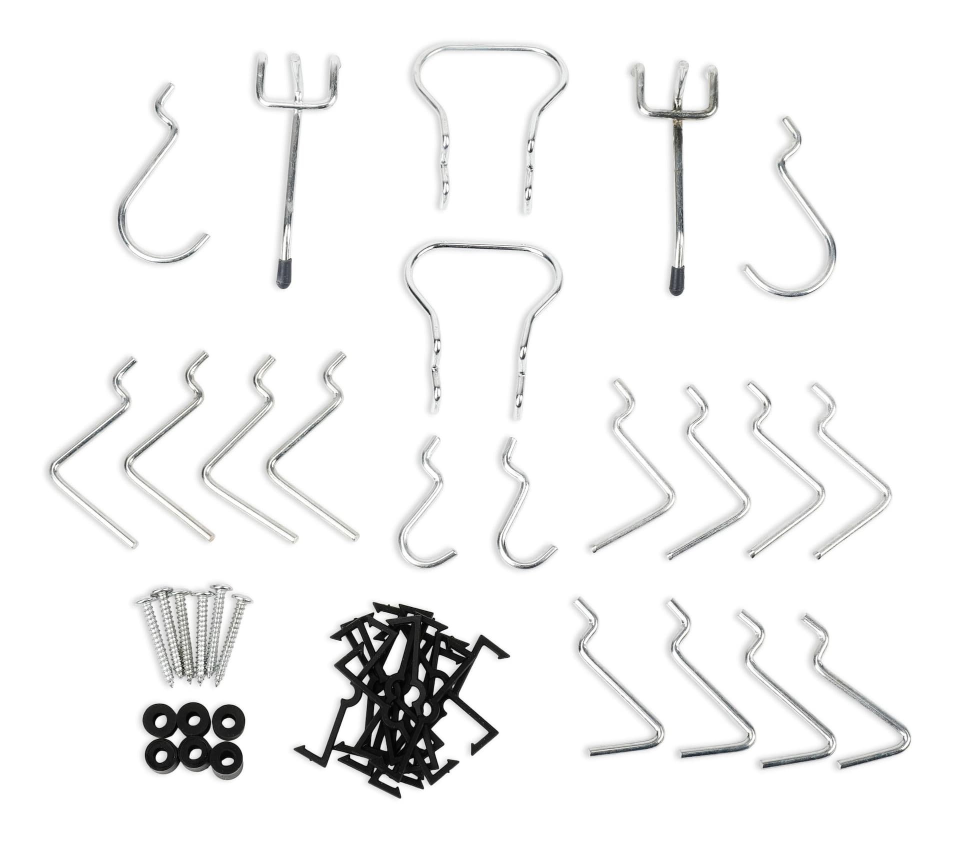 Mastercraft Peg Hook Kit, fits 1/8-in & 1/4-in Pegboards, 20-pc