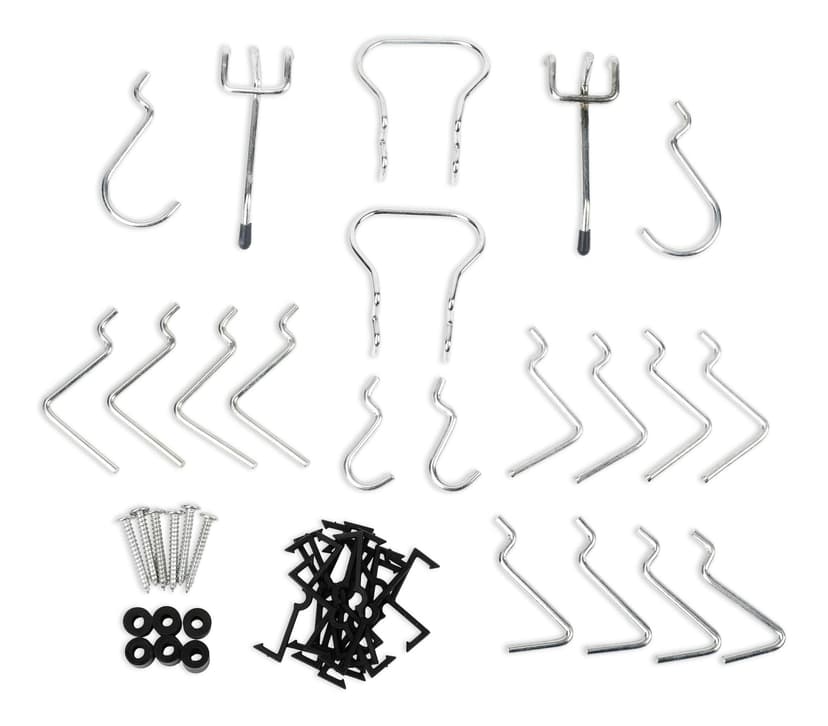 Mastercraft Peg Hook Kit, fits 1/8-in & 1/4-in Pegboards, 20-pc