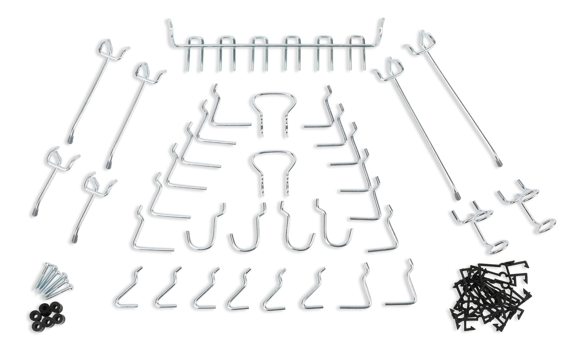 Mastercraft Peg Hook Kit, fits 1/8-in & 1/4-in Pegboards, 35-pc