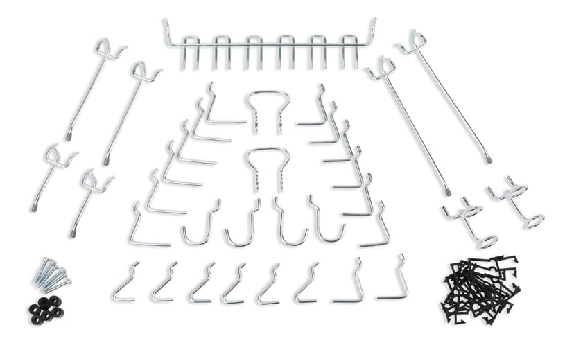 Mastercraft Peg Hook Kit, fits 1/8-in & 1/4-in Pegboards, 35-pc