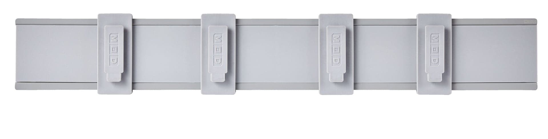 Mastercraft MOD Wall Organization Track with 4 Adjustable Clips for MOD Accessories, Grey