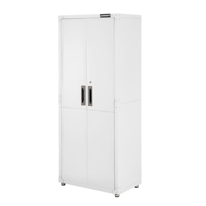 Mastercraft 30" White 2-Door Tall Cabinet with Adjustable Shelves, 30 x 18 x 72-in