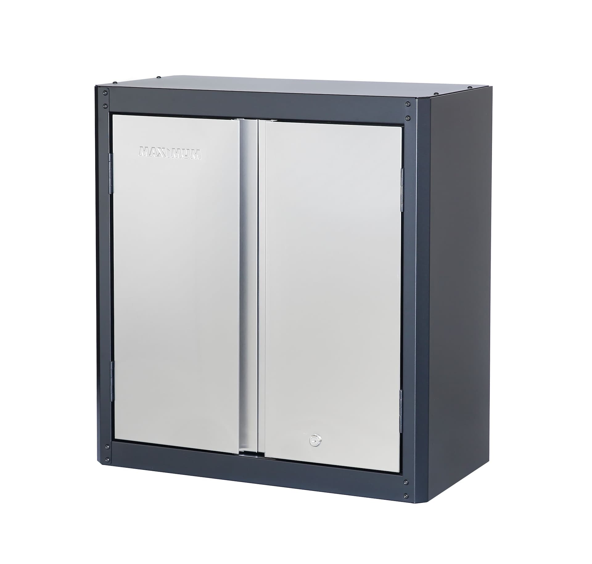 MAXIMUM 28" Stainless Steel 2-Door Wall Cabinet with Adjustable Shelves, 28 x 14 x 30-in