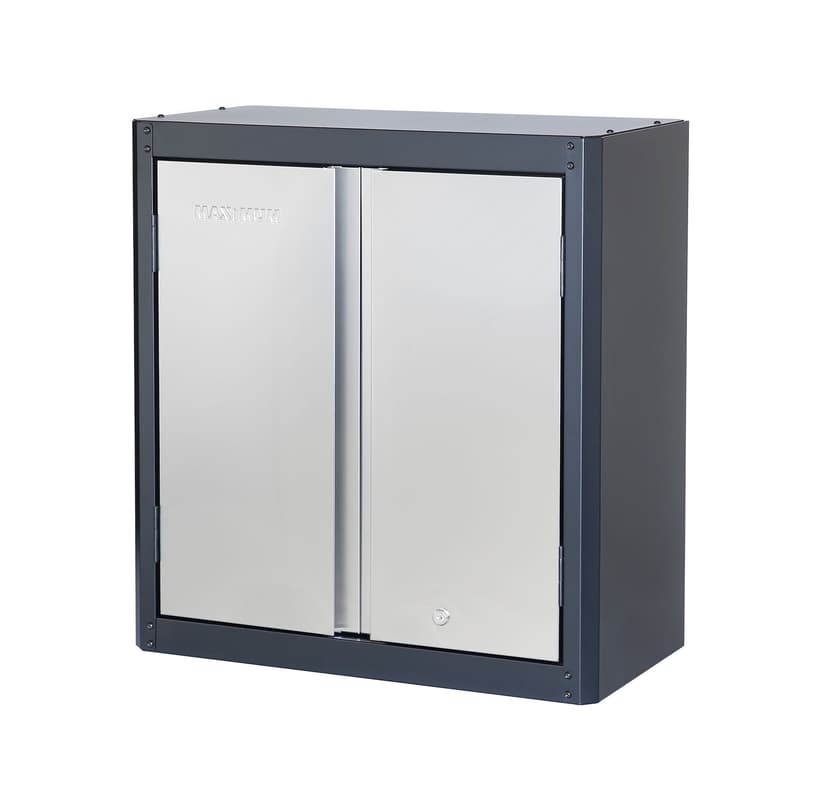 MAXIMUM 28" Stainless Steel 2-Door Wall Cabinet with Adjustable Shelves, 28 x 14 x 30-in