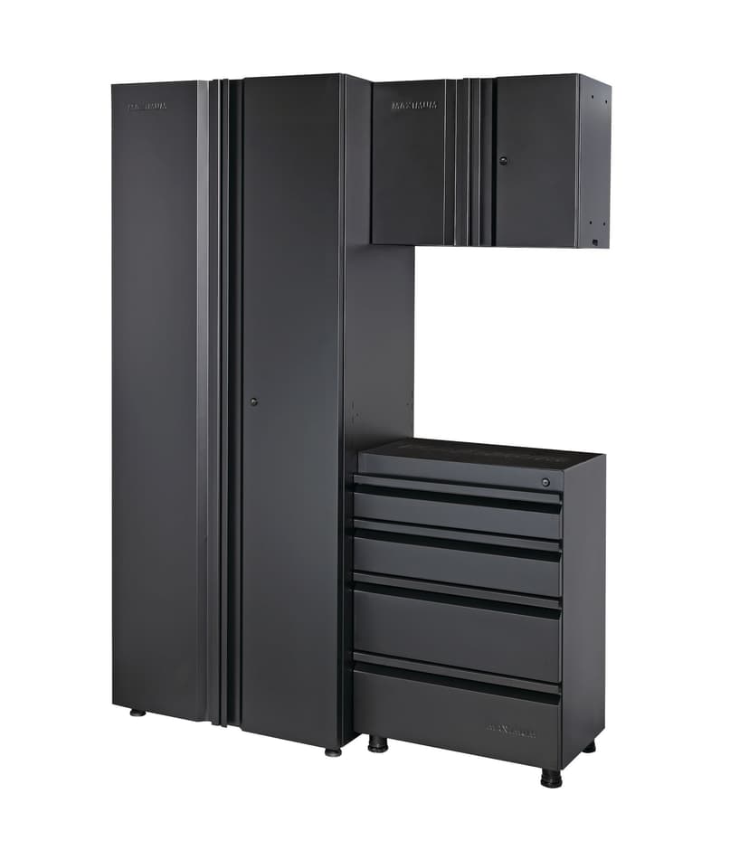 MAXIMUM 3-Piece Black Pre-Assembled Welded Garage Cabinet Set
