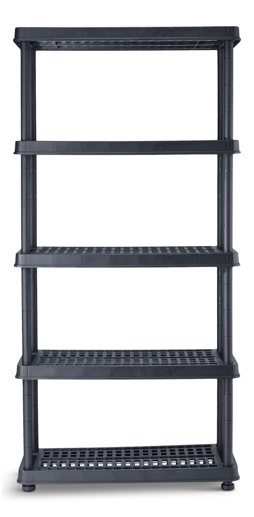 Mastercraft Adjustable 5-Shelf Resin/Plastic Storage Rack/Shelving Unit, 36 x 18 x 72-in