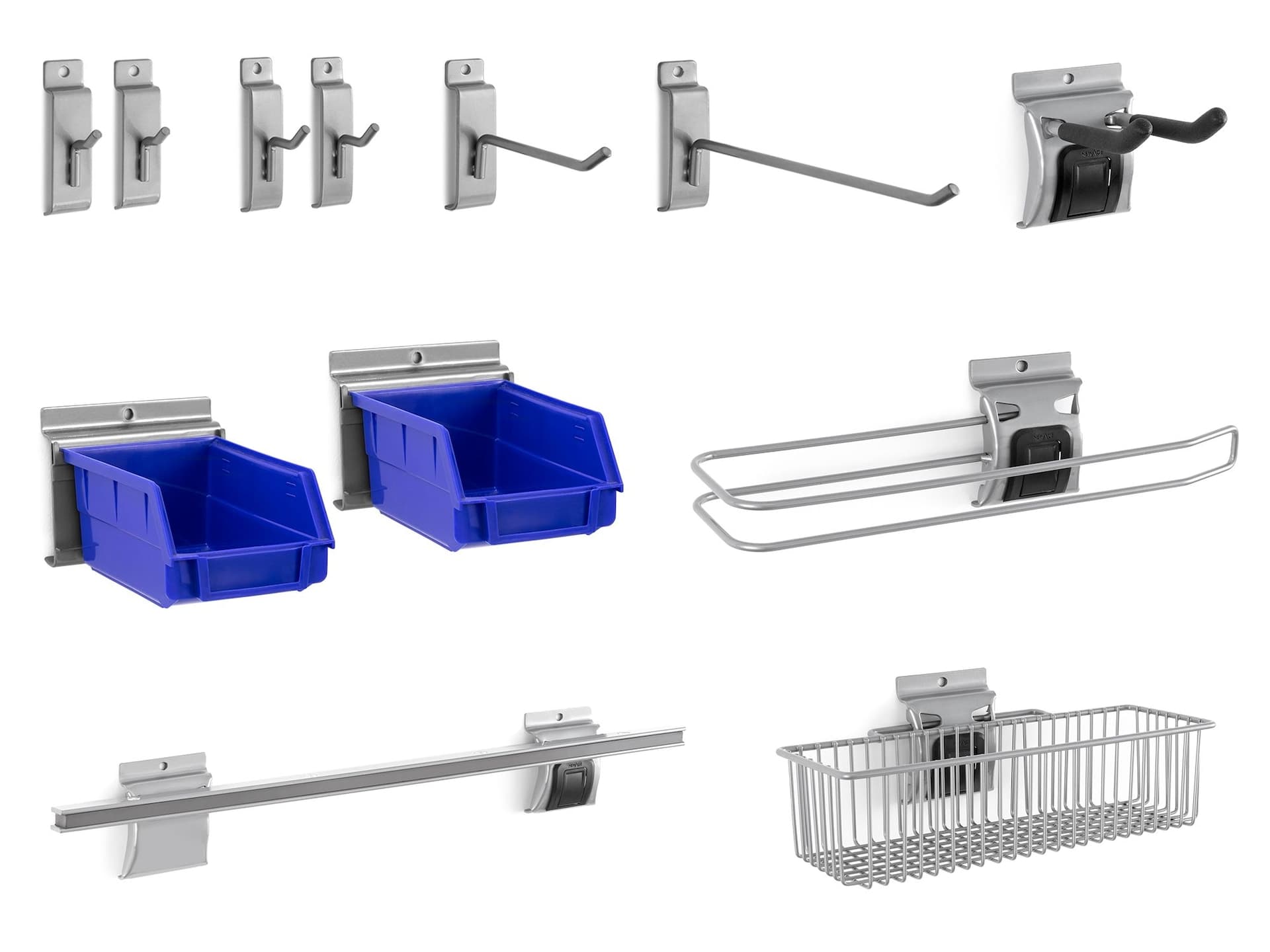 New Age Lockable Slatwall 12-Piece Accessory Kit