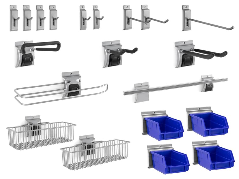 New Age Lockable Slatwall 20-Piece Accessory Kit