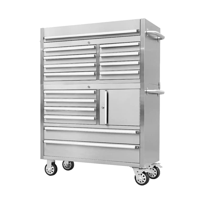 TMG Industrial 41" 14-Drawer Tool Chest, Silver