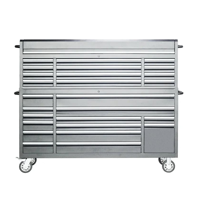 TMG Industrial 72" 26-Drawer Tool Chest, Silver