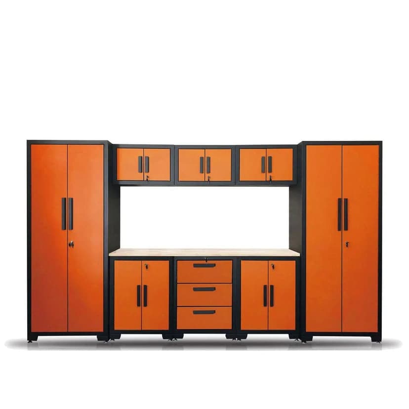 TMG Industrial 9 Piece Workstation Combo, Orange