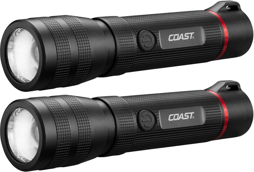 COAST G62R Rechargeable Flashlight 1000 Lumens, 2-pk