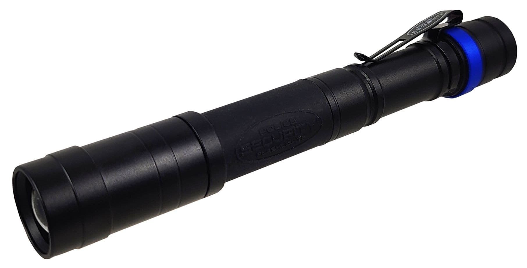 Police Security 350 Lumens Sleuth 2.0 Durable Aluminum Handheld Flashlights, Batteries Included, Black, 2-pk