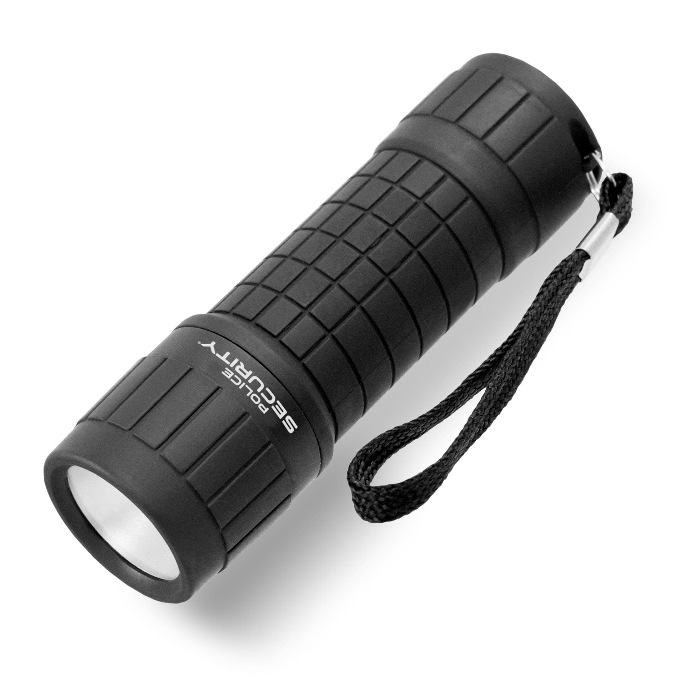 Police Security 100 Lumens Jumpstart LED Handheld Flashlights, Batteries Included, Black, 2-pk
