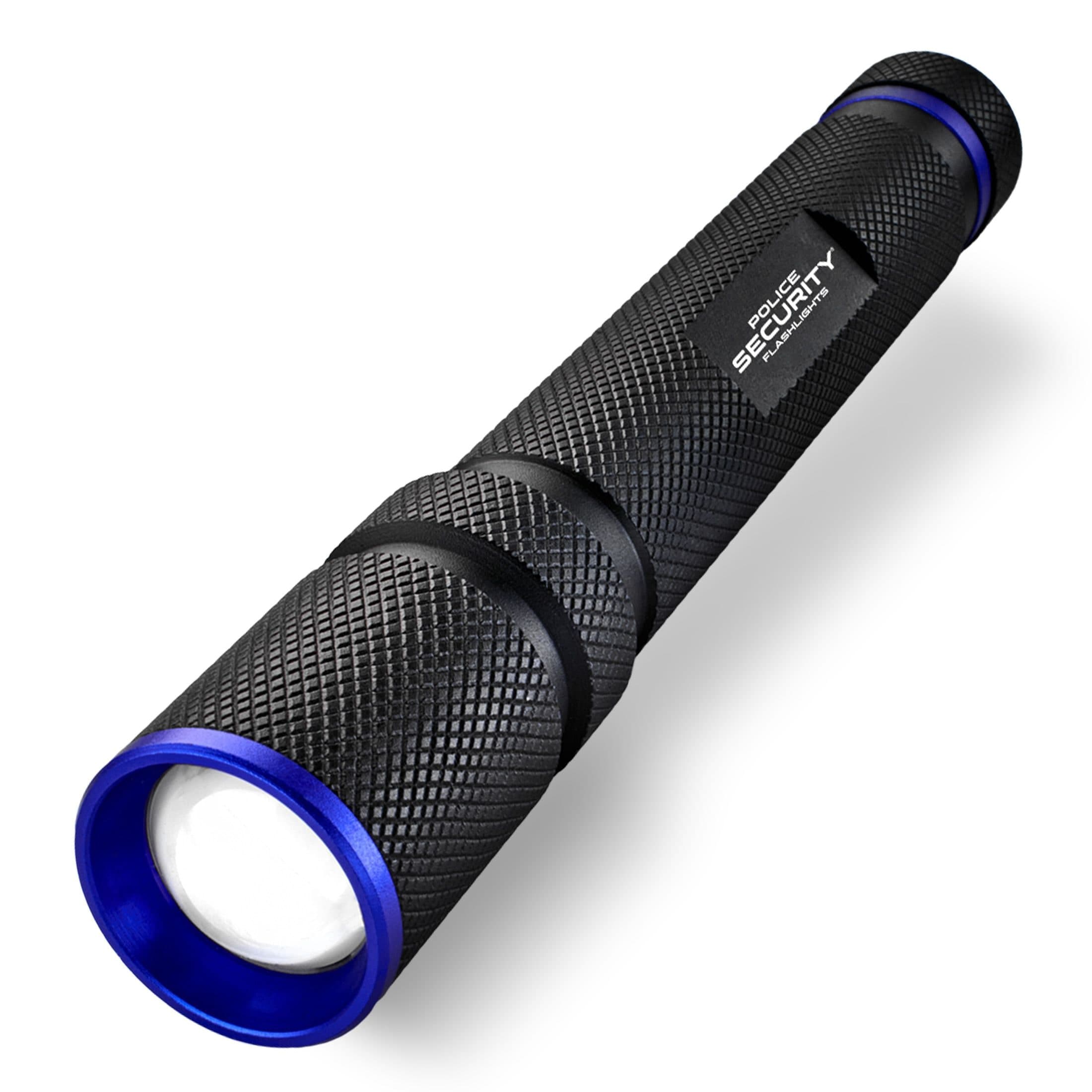 Police Security Pentacle 500 Lumen Handheld Flashlight, Batteries Included, Black