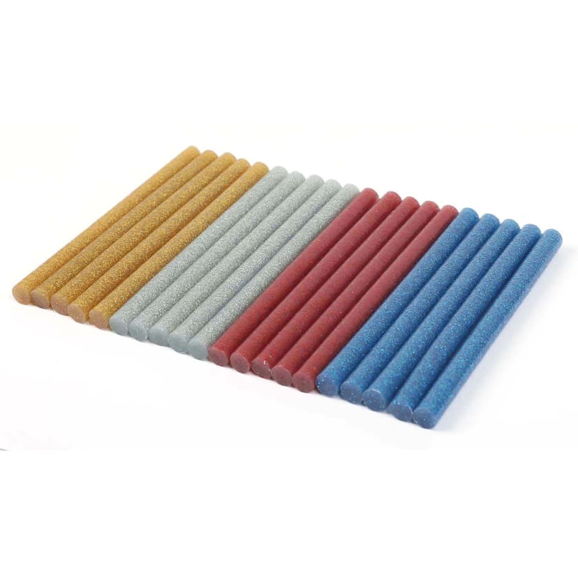 Mastercraft Glitter Hot Glue Gun Sticks, 4-Colours, Mini, 9/32 x 4-in, 20-pk