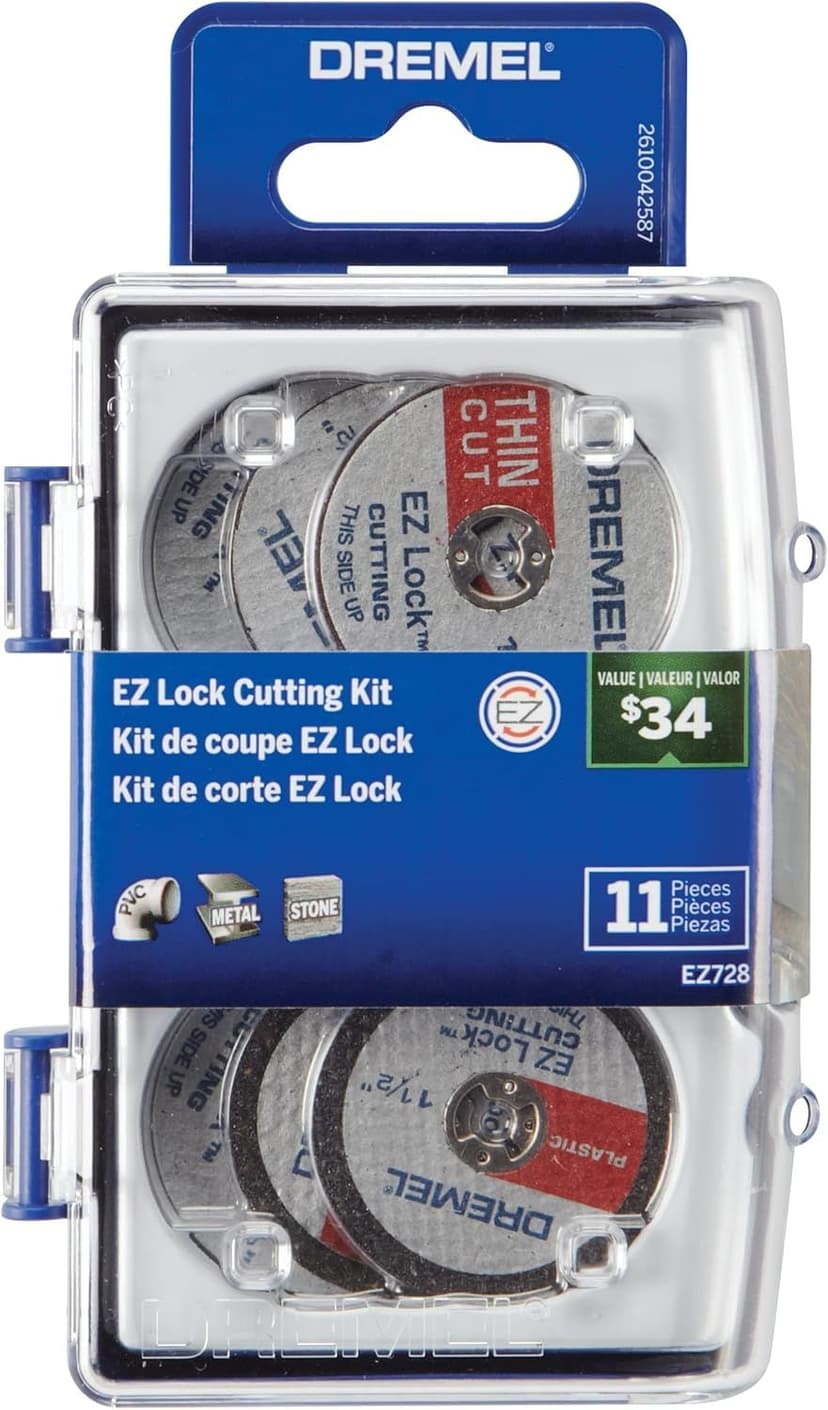 Dremel EZ Lock EZ728-01 Cutting Kit for Rotary Tool, 11-pc