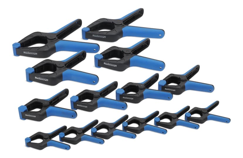 Mastercraft Plastic Spring Clamp Set, 14-pc, Assorted Sizes