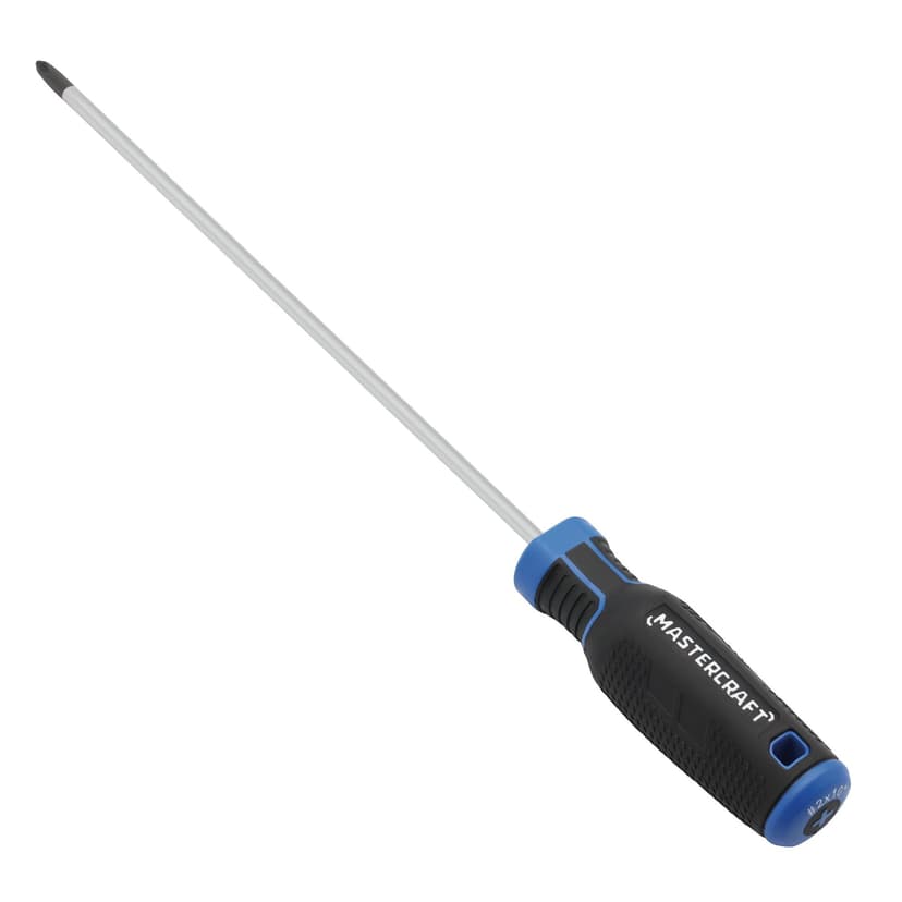 Mastercraft Phillips #2 Screwdriver, 1/4-in Diameter 10-in Shank with Rubber Grip and Magnetic Tip