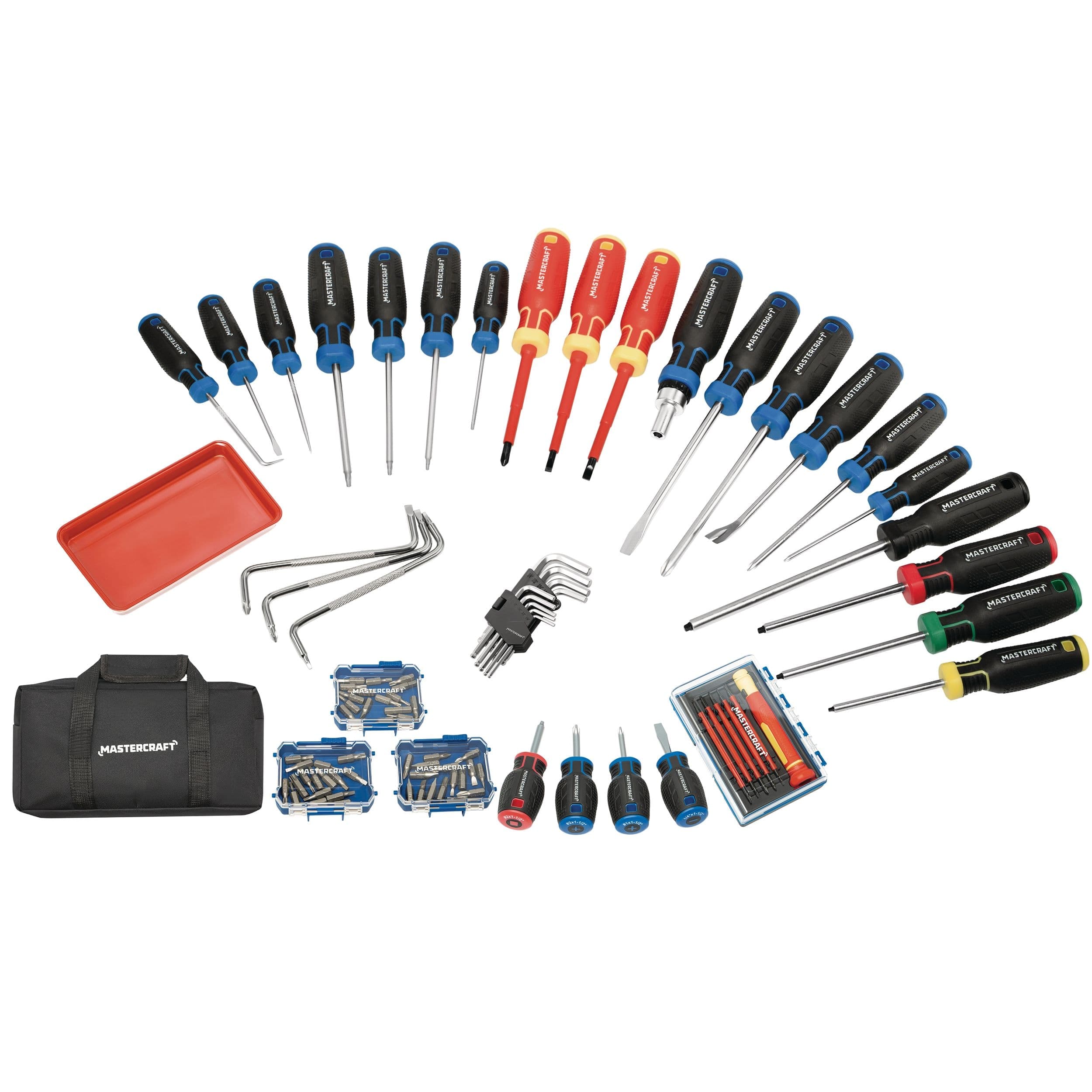 Mastercraft 100-pc Screwdriver Set with Insulated and Precision Drivers