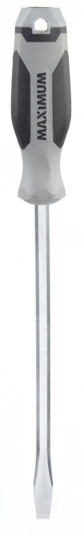 Maximum 5/16-in x 8-in Flat Head Screwdriver, Slotted, Rubber Grip, Hex Shaft